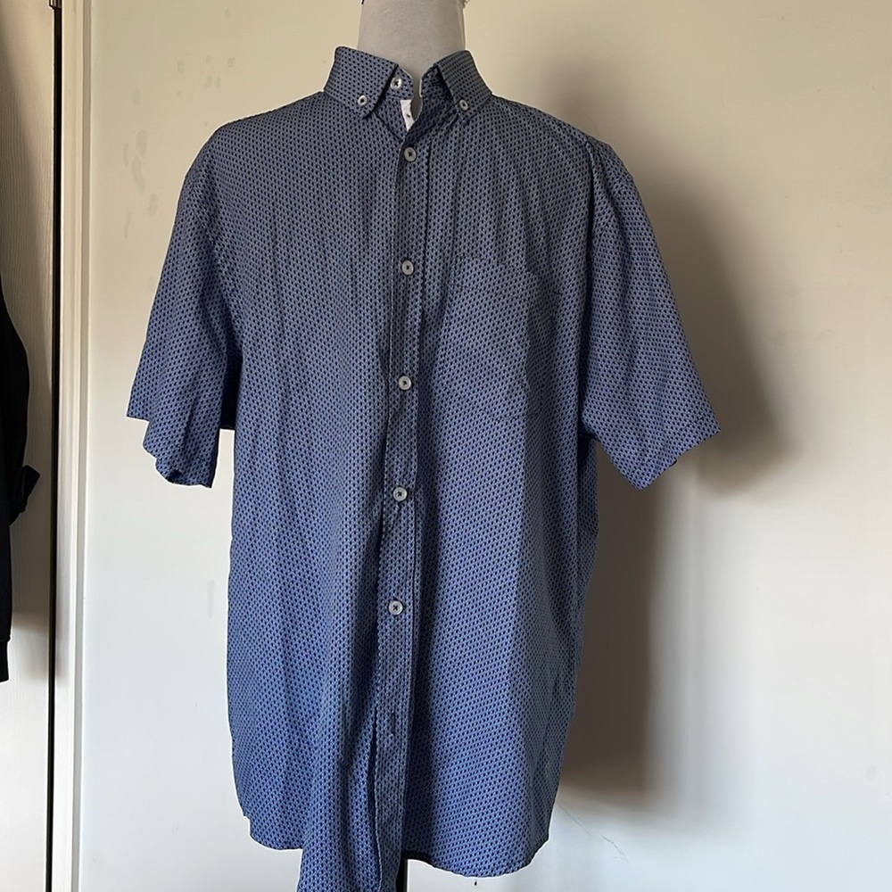Men's Blue Button Down Casual Shirt
